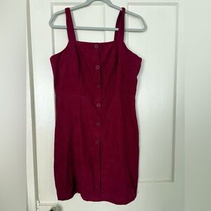 Maroon Overall Dress
